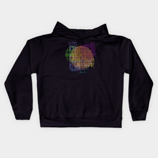 Shapes and typography Kids Hoodie